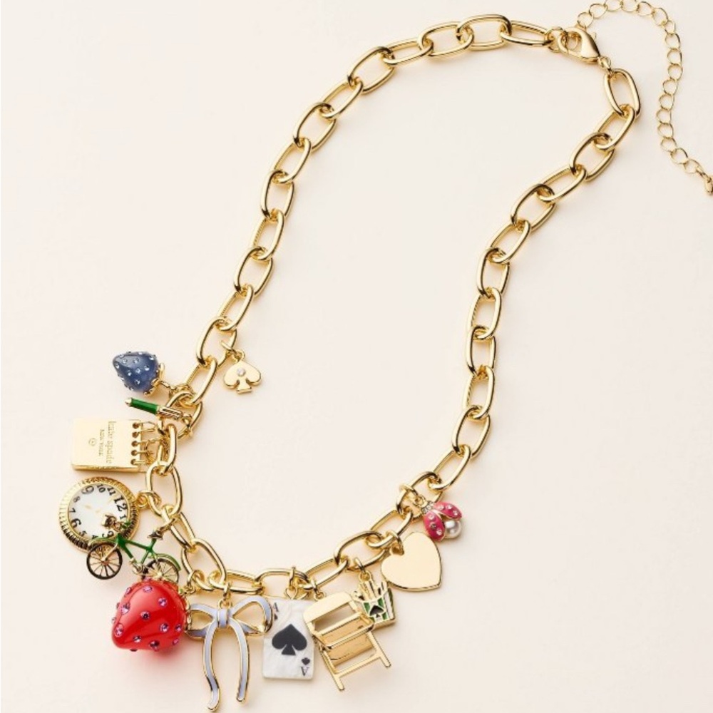 NWT • Kate Spade Chunky Charm Statement Necklace - Picture 2 of 4